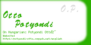 otto potyondi business card